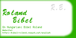 roland bibel business card